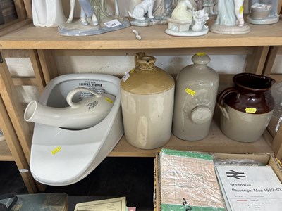 Lot 621 - Mixed Lot: Stone ware hot water bottle, bed...