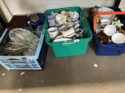 Lot 635 - Three boxes of various house clearance...