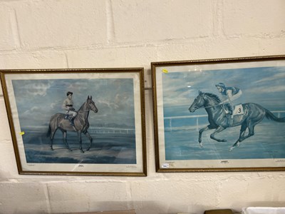 Lot 654 - Two coloured horse racing prints, Arkle and...