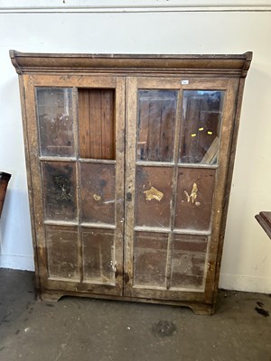 Lot 679 - Victorian oak framed two door cabinet for...