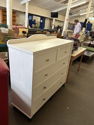 Lot 684 - A white finish five drawer bedroom chest