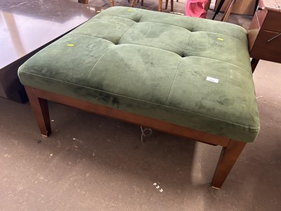 Lot 688 - A green upholstered square stool