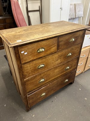 Lot 696 - An Edwardian faded mahogany five drawer...