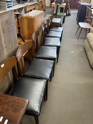 Lot 700 - A set of six retro mid Century dining chairs