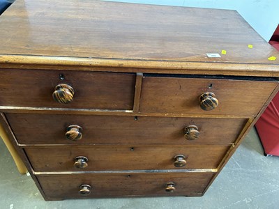 Lot 703 - Victorian mahogany five drawer chest