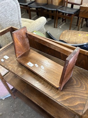 Lot 728 - Small hardwood book rack