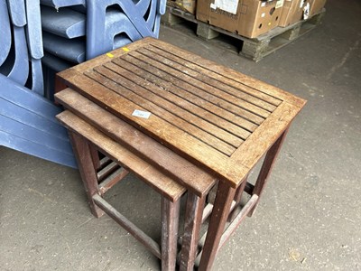 Lot 731 - Nest of three hardwood tables