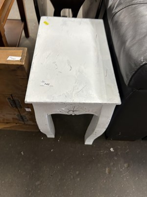 Lot 742 - Small white painted table