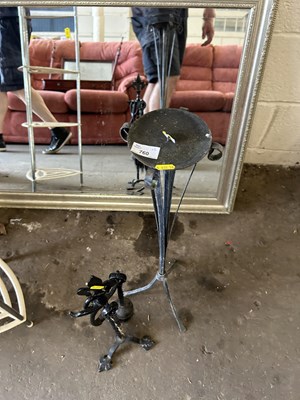 Lot 760 - Five tool set and a candle stand