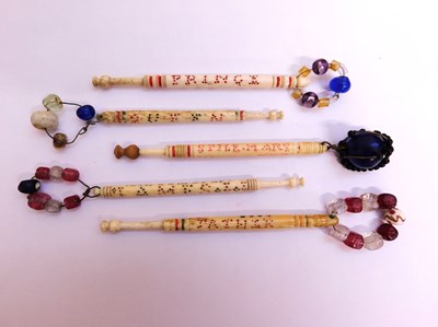 Lot 164 - A quanity of lace bobbins, all bone, to...