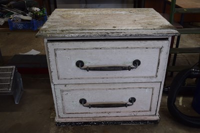 Lot 1025 - A hardwood chest of drawers