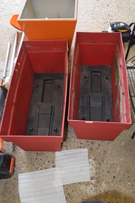 Lot 1031 - Two plastic garden troughs together with a...