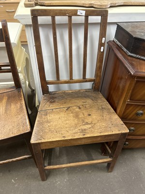 Lot 720 - A rail back hard seated kitchen chair