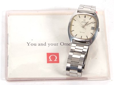 Lot 220 - A gentleman's Omega de Ville stainless steel...