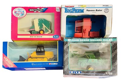 Lot 133 - A collection of boxed 1:32 scale square balers,...