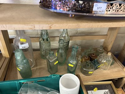 Lot 578 - Assorted vintage glass bottles