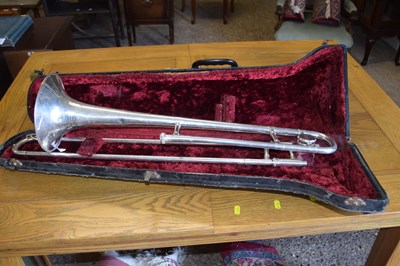 Lot 296 - Vintage Besson Class A silver plated trombone