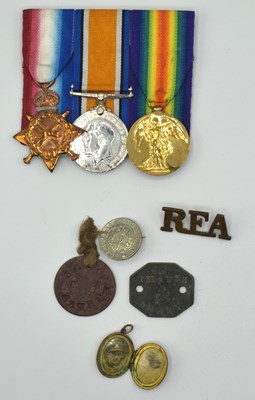 Lot 27 - First World War British Medal Trio comprising...