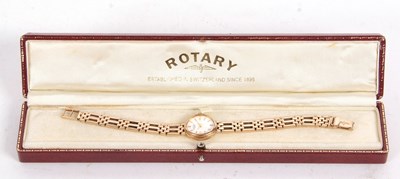 Lot 242 - A Rotary 9ct gold ladies wristwatch, stamped...