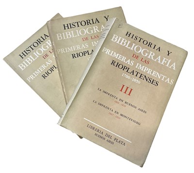 Lot 671 - BUENOS AIRES. 3 Vol Historia y Bibliografia de...