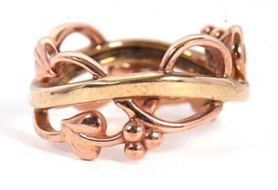 Lot 79 - A 9ct Clogau ring, the yellow and rose gold...