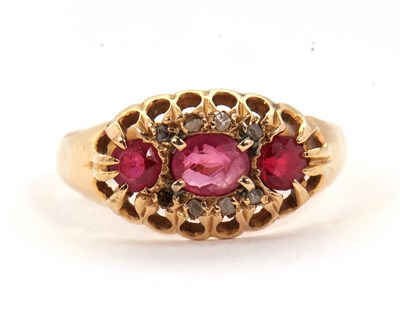 Lot 69 - An early 19th century ruby and diamond ring,...