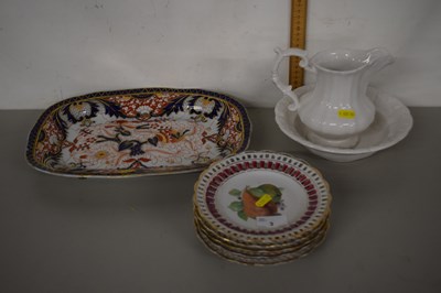 Lot 3 - Mixed Lot: A Copeland Imari pattern meat plate...