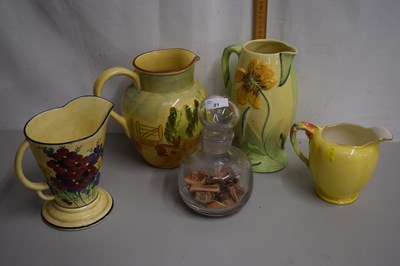 Lot 21 - Mixed Lot: Various decorated jugs, decanter etc