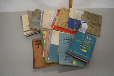 Lot 52 - Group of various vintage car manuals to...