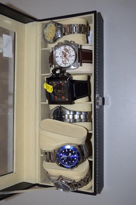 Lot 58 - Case of gents fashion watches