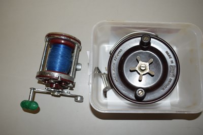 Lot 71 - Large Alvey centre pin fishing reel together...