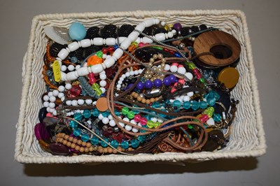 Lot 75 - Large basket of costume jewellery