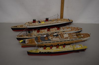 Lot 85 - Group of models of ocean liners to include the...