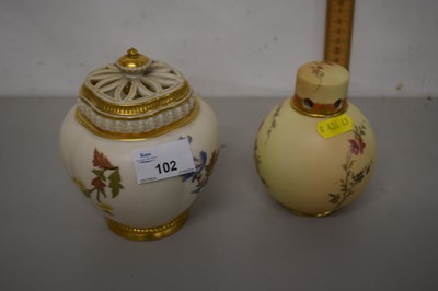 Lot 102 - Royal Worcester blush ginger jar and cover and...