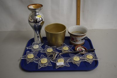 Lot 175 - Mixed Lot: Glass star T light holders,...