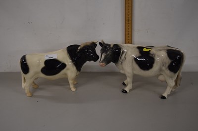 Lot 206 - Two ceramics models of bulls