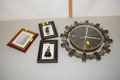 Lot 221 - A Metamec quartz wall clock together with some...