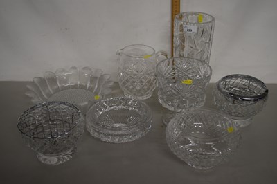 Lot 229 - A quantity of cut glass wares including a jug...