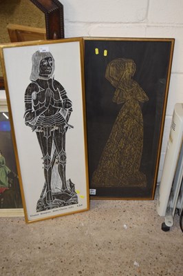 Lot 269 - Two framed brass rubbings