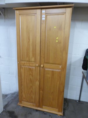 Lot 767 - Pine wardrobe