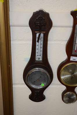 Lot 287 - Oak framed wall mounted barometer