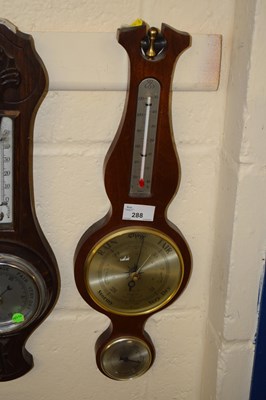 Lot 288 - Mahogany framed wall mounted barometer