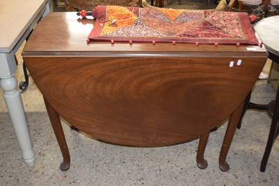 Lot 298 - Mahogany oval drop leaf dining table