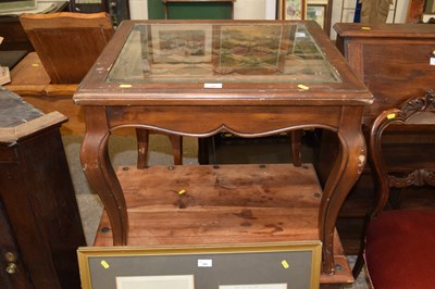 Lot 386 - Glass topped rectangular coffee table