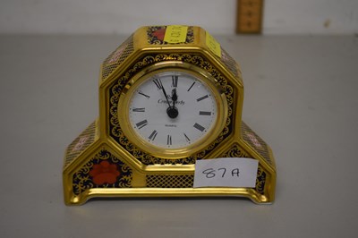 Lot 87A - A Royal Crown Derby Old Imari mantel clock