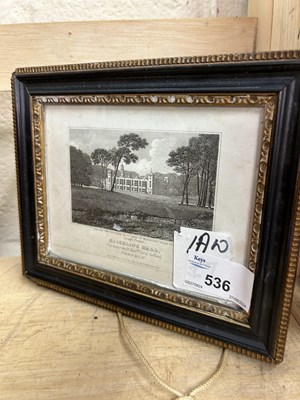 Lot 536 - Framed engraving of Blickling Hall