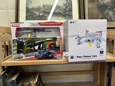 Lot 541 - FPV mini quad copter, boxed, a remote control...