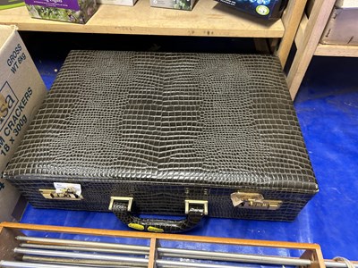 Lot 545 - A mock croc style briefcase by John Bennett of...