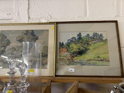 Lot 586 - Two landscape watercolours, framed and glazed (2)