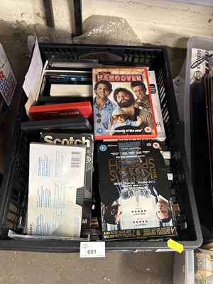 Lot 601 - Box of assorted DVD's and VHS